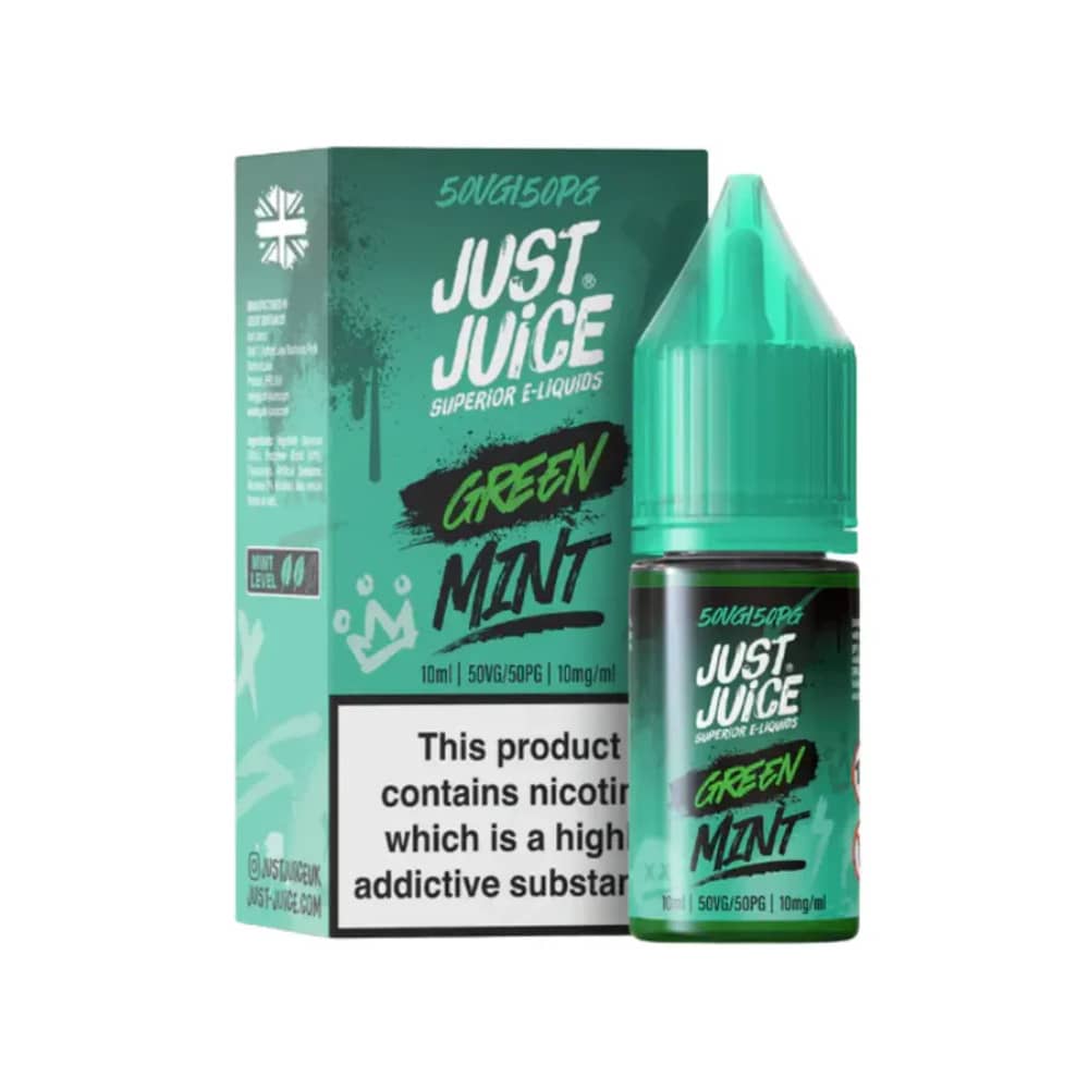 Just Juice Mint Nic Salts e liquids 10ml Green Mint 10mg