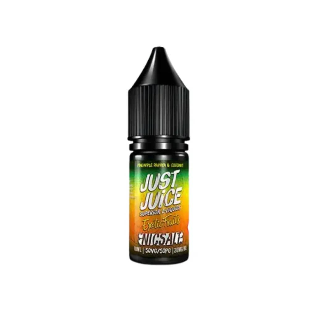 Just Juice Exotic Fruits Nic Salts e liquids 10ml Pineapple Papaya & Coconut 10mg