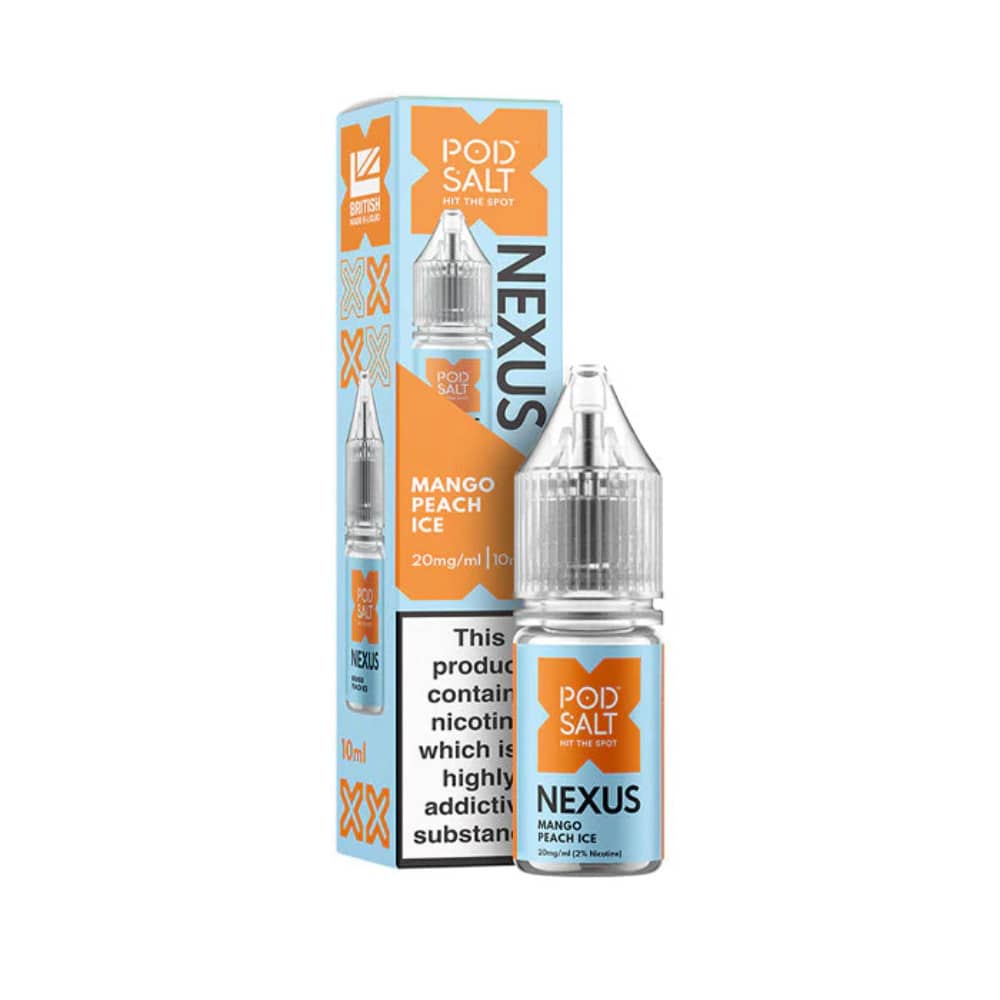 Pod Salt Nexus e liquids 10ml Mango Peach Ice 20mg