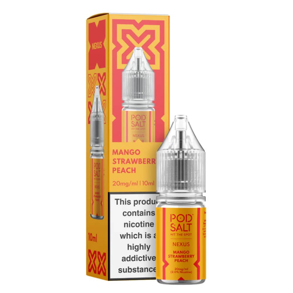 Pod Salt Nexus e liquids 10ml Mango Strawberry Peach 20mg