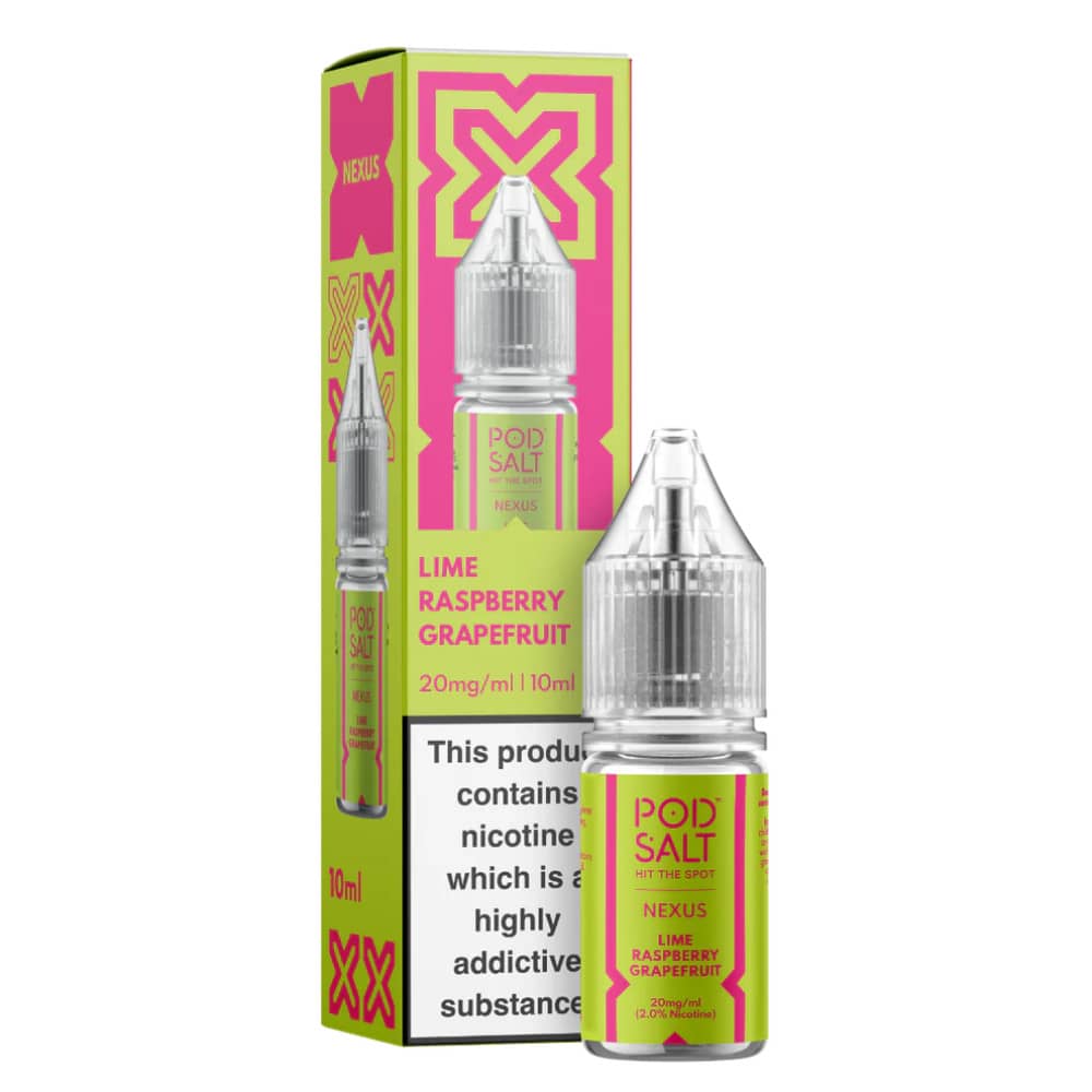Pod Salt Nexus e liquids 10ml Lime Raspberry Grapefruit 20mg