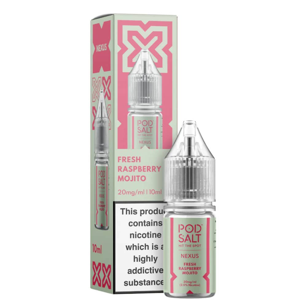 Pod Salt Nexus e liquids 10ml Fresh Raspberry Mojito 20mg
