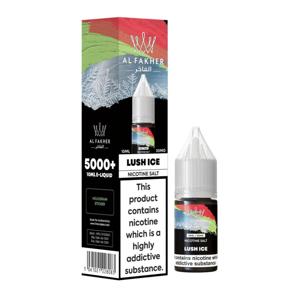 Al Fakher Nic Salts e liquids 10ml Lush Ice 10mg