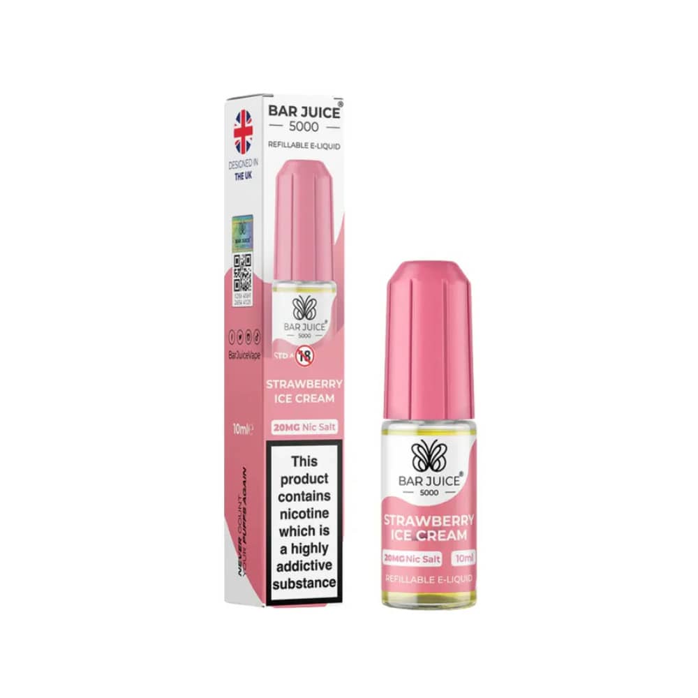 Bar Juice 5000 Nic Salt e-liquids Strawberry Ice Cream 10mg