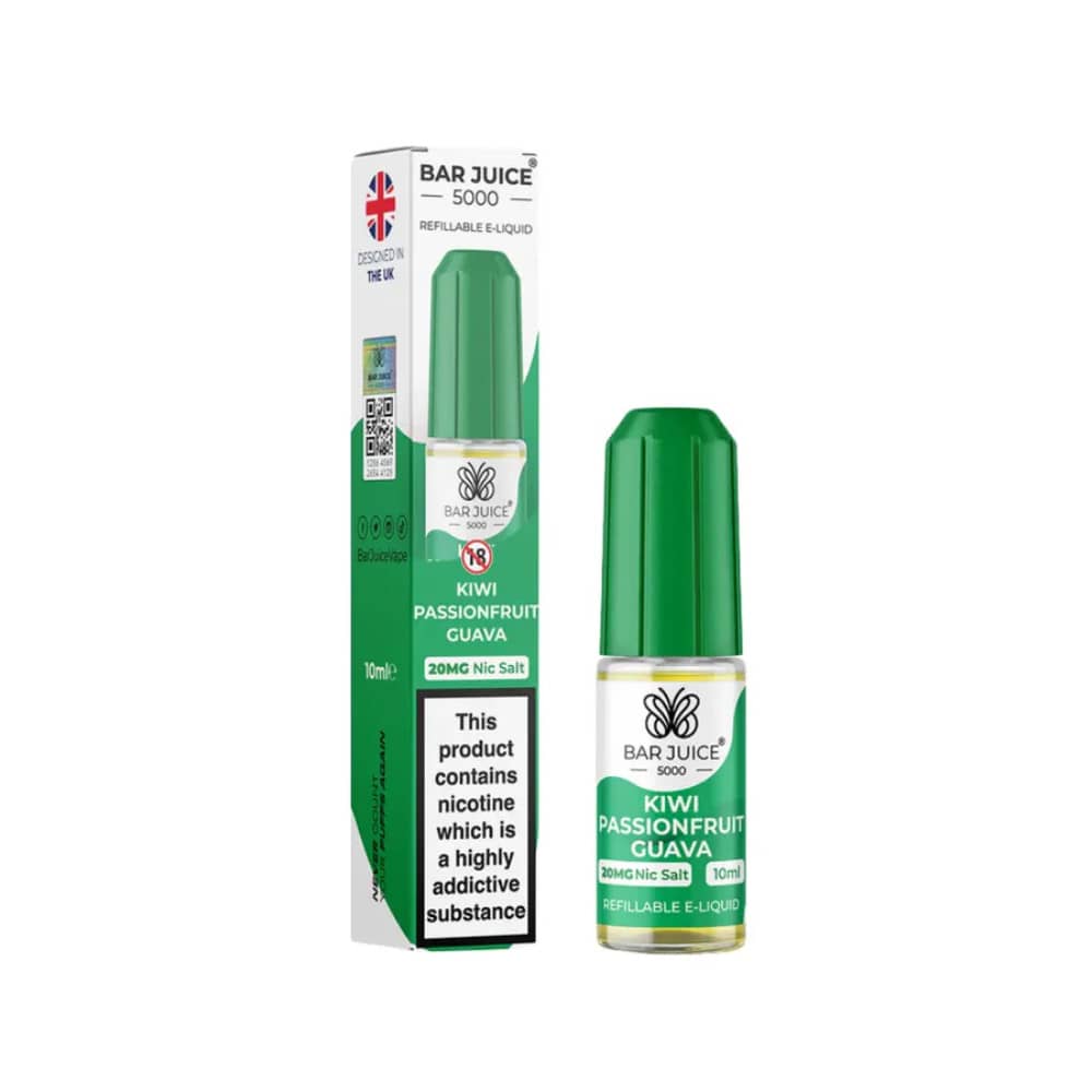 Bar Juice 5000 Nic Salt e-liquids Kiwi Passionfruit Guava 10mg