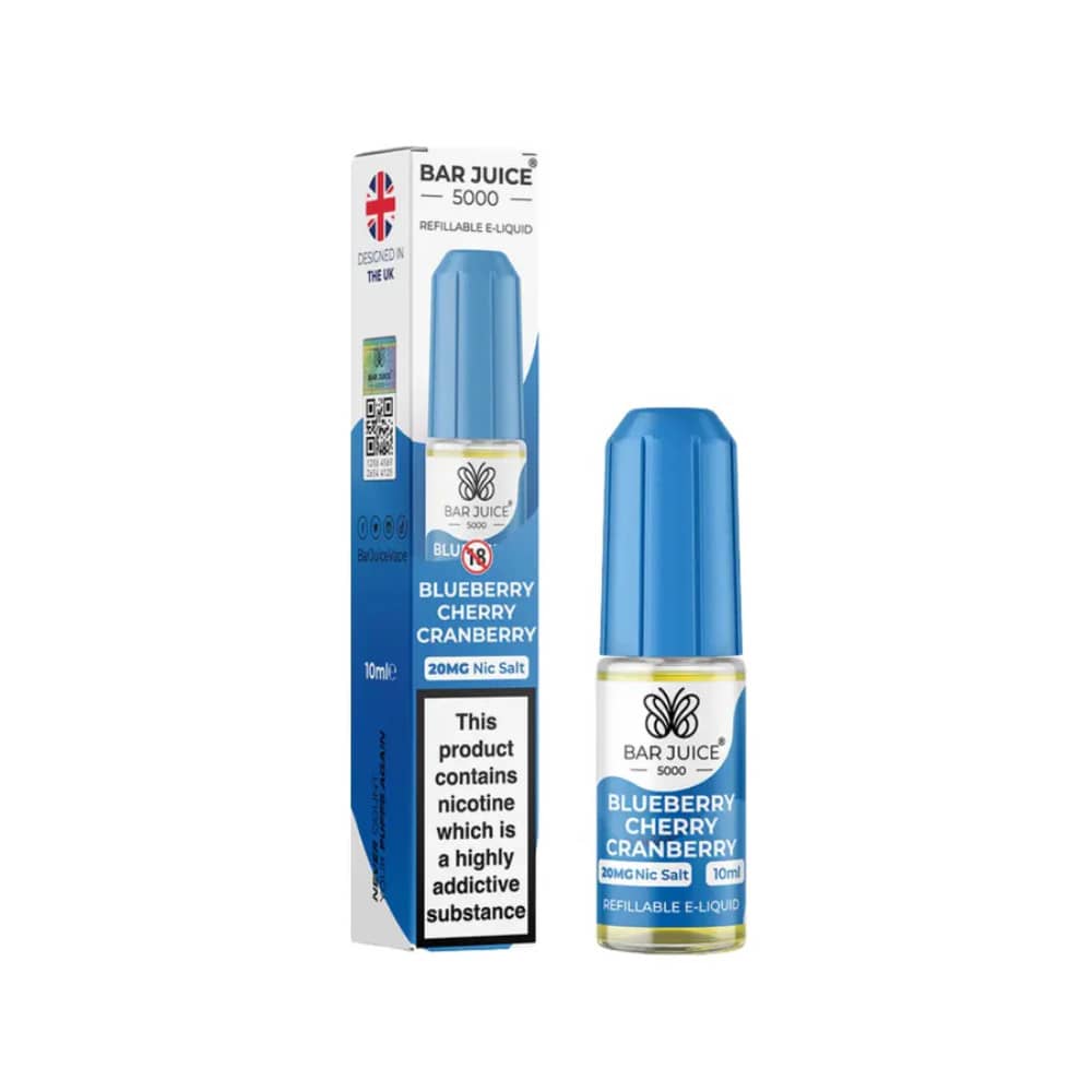 Bar Juice 5000 Nic Salt e-liquids Blueberry Cherry Cranberry 10mg