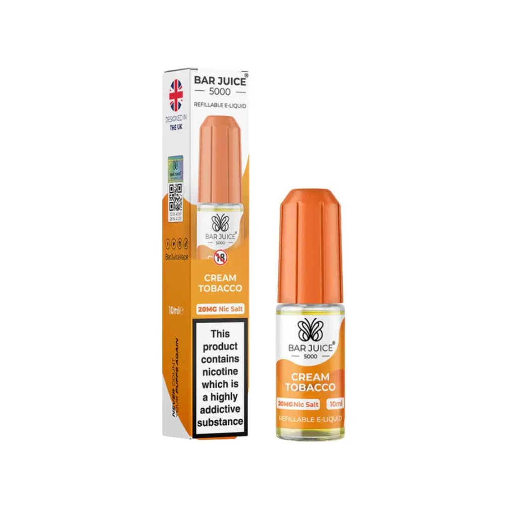 Bar Juice 5000 Nic Salt e-liquids Cream Tobacco 20mg