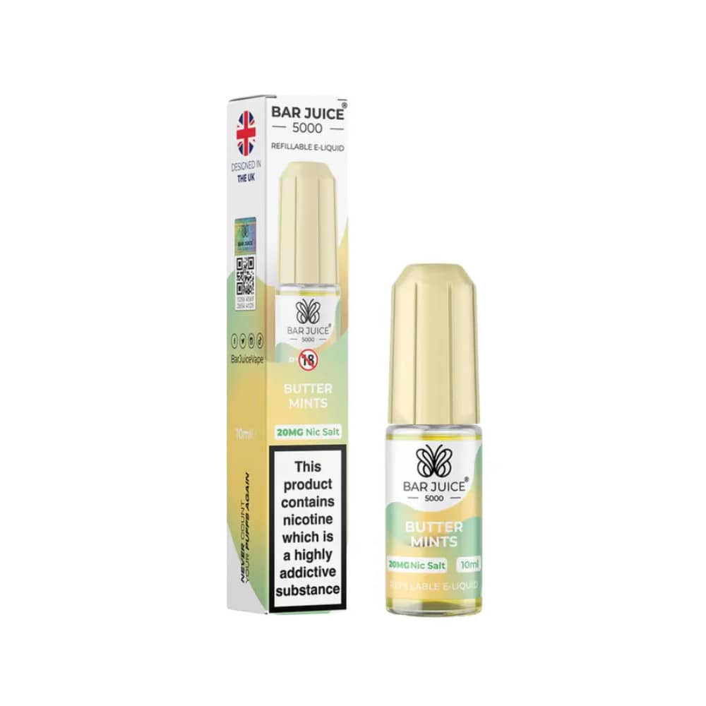 Bar Juice 5000 Nic Salt e-liquids Butter Mints 20mg