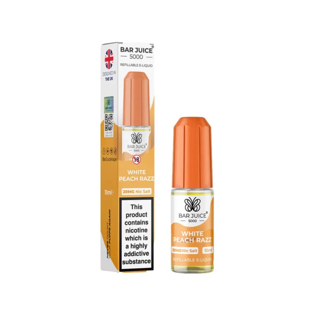 Bar Juice 5000 Nic Salt e-liquids White Peach Razz 20mg