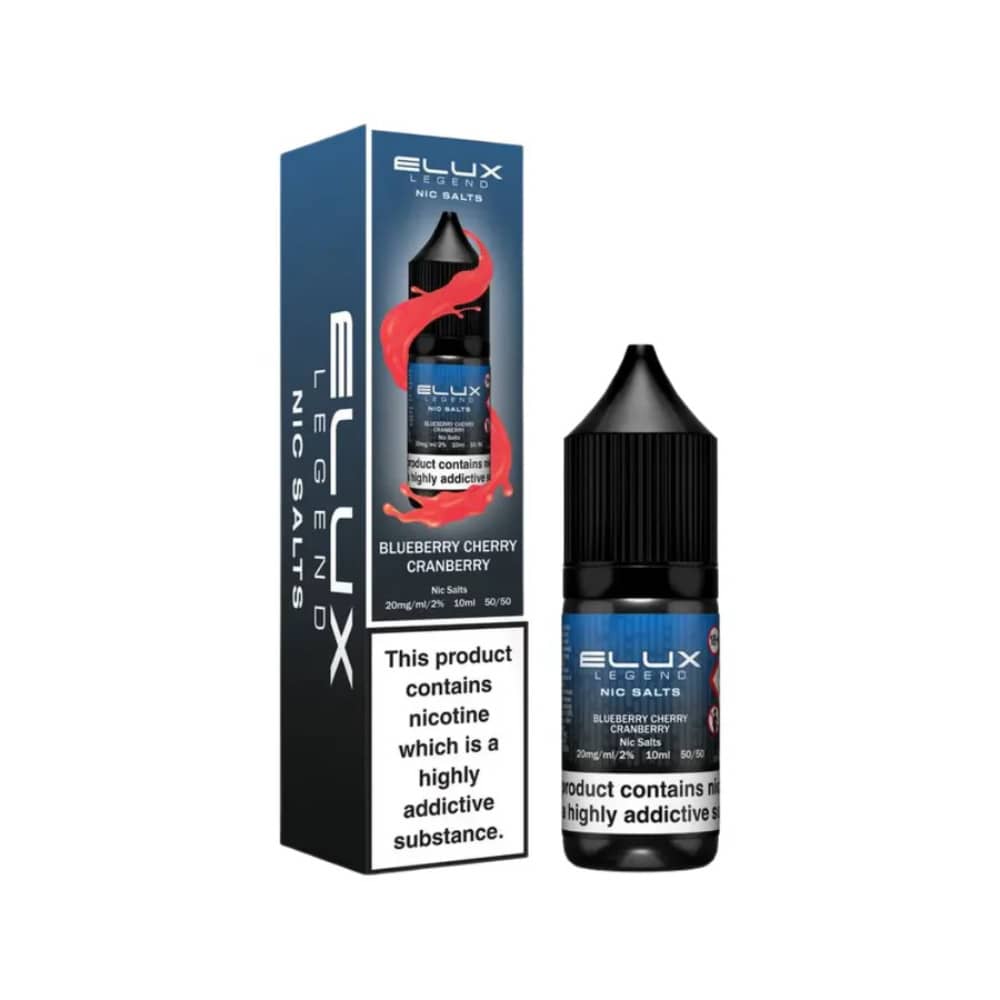Elux Legend Nic Salt E-Liquids Blueberry Cherry Cranberry 10mg