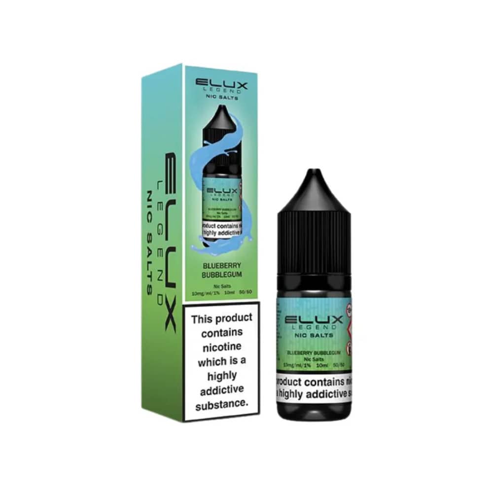 Elux Legend Nic Salt E-Liquids Blueberry Bubble Gum 10mg