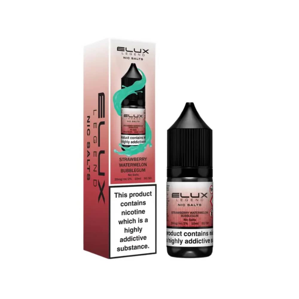 Elux Legend Nic Salt E-Liquids Strawberry Watermelon Bubble Gum 10mg