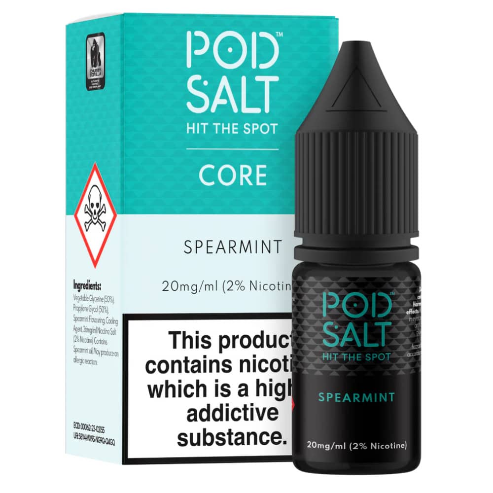 Pod Salt Core Nic Salts e liquids 10ml Spearmint 11mg