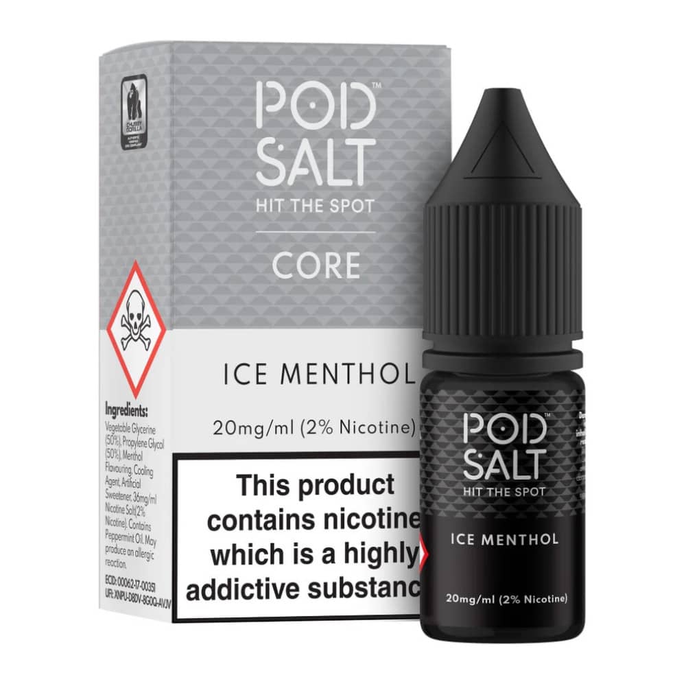 Pod Salt Core Nic Salts e liquids 10ml Ice Menthol 11mg