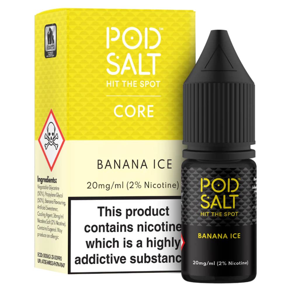 Pod Salt Core Nic Salts e liquids 10ml Banana Ice 20mg