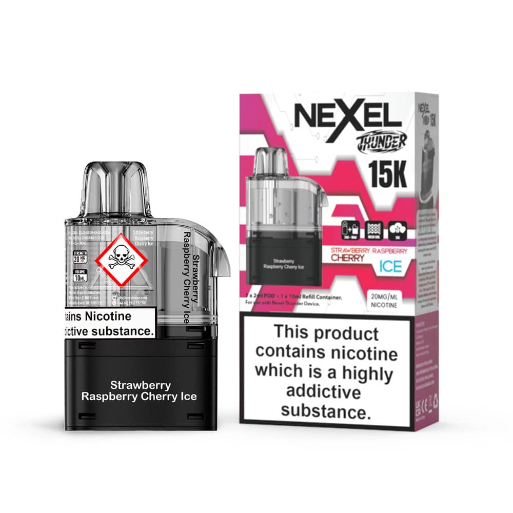 Nexel Thunder 15k Refill Pods Strawberry Raspberry Cherry Ice