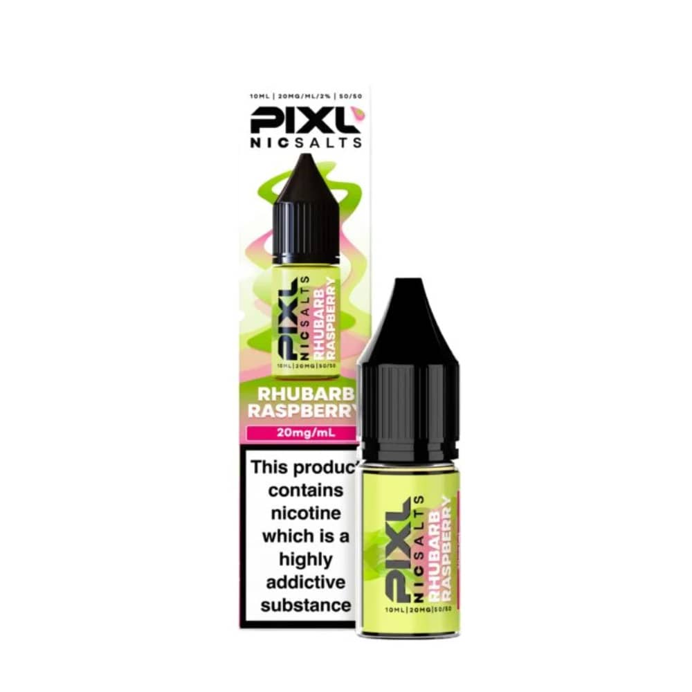Pixl Nic Salts 10ml E liquids Rhubarb Raspberry 10mg