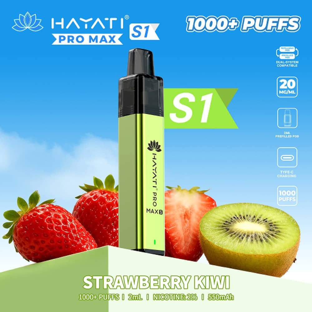 Hayati Pro Max S1 Prefilled Vape Kit Strawberry Kiwi