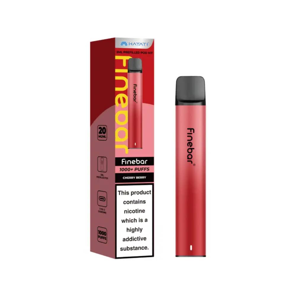 Hayati Finebar 1000 Vape Kit Cherry Berry