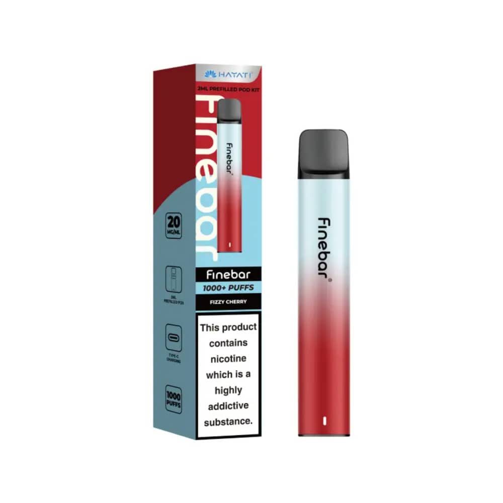 Hayati Finebar 1000 Vape Kit Fizzy Cherry