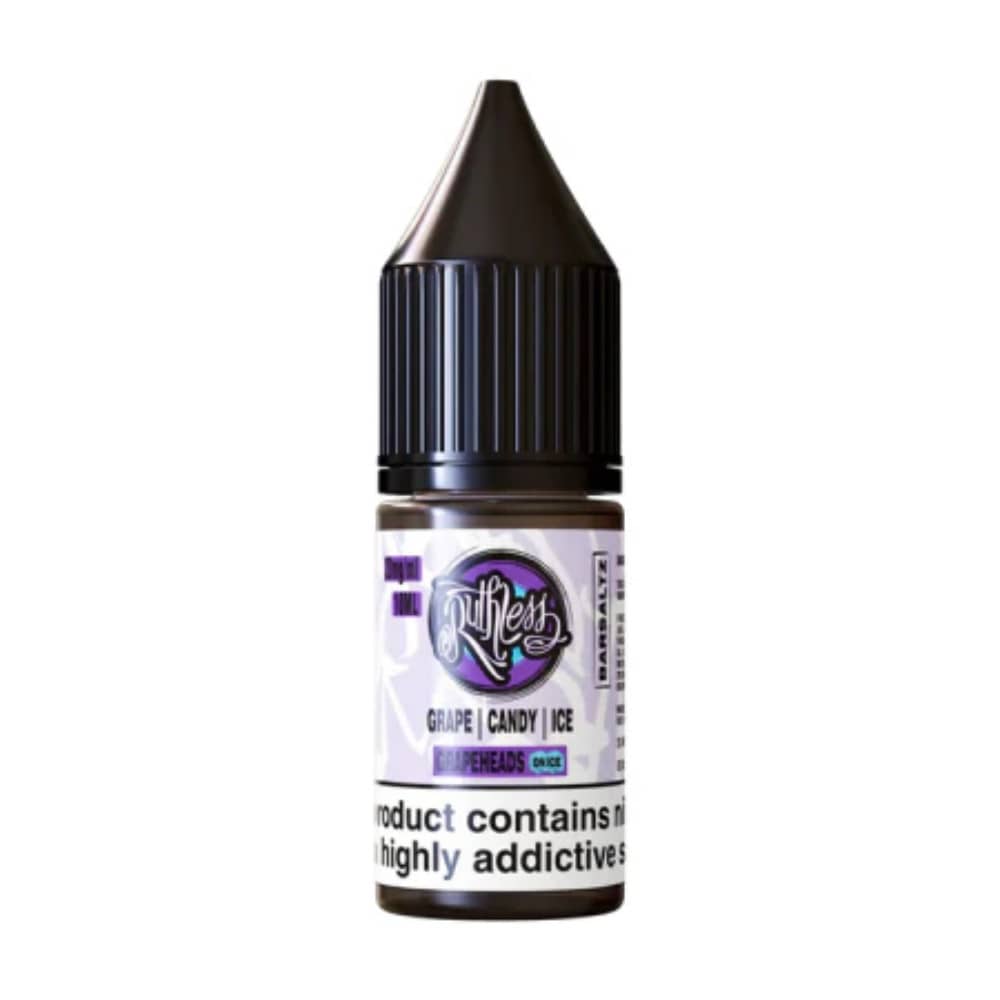 Ruthless Bar Saltz Nic Salt 10ml E-Liquid Box of 10 Grapeheads On Ice