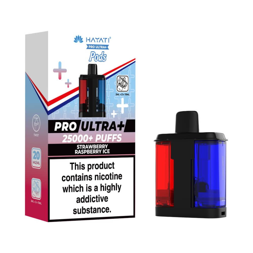 Hayati Pro Ultra Plus 25K Refill Pods Strawberry Raspberry Ice