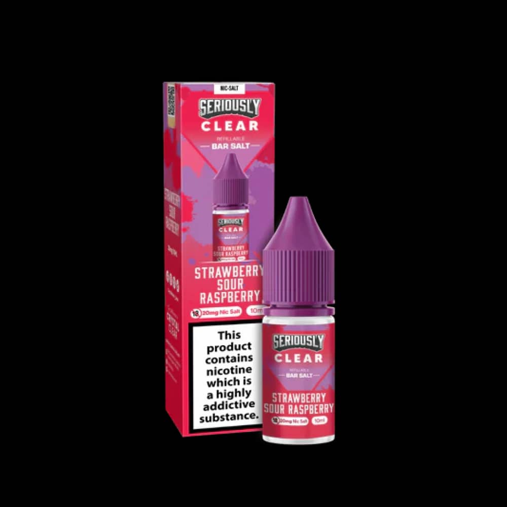 Seriously Clear Bar Salt | 10ml E-liquids Strawberry Sour Raspberry 10mg