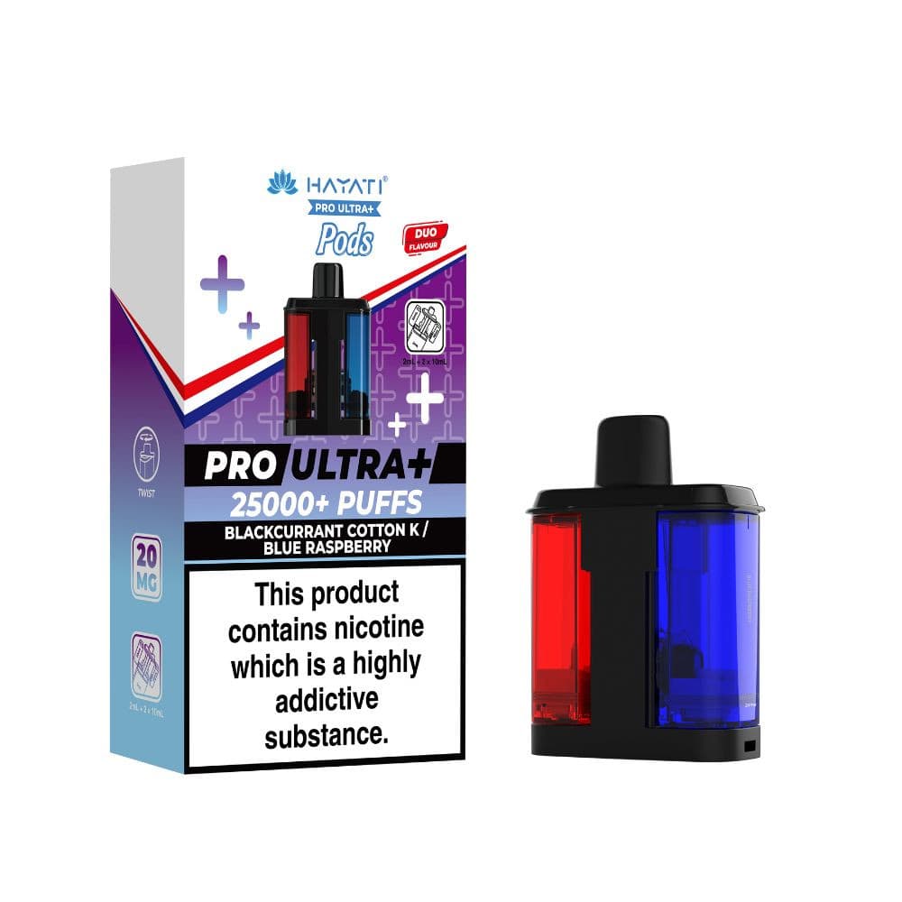  Blackcurrant Cotton K / Blue Raspberry Hayati Pro Ultra Plus 25K Refill Pods
