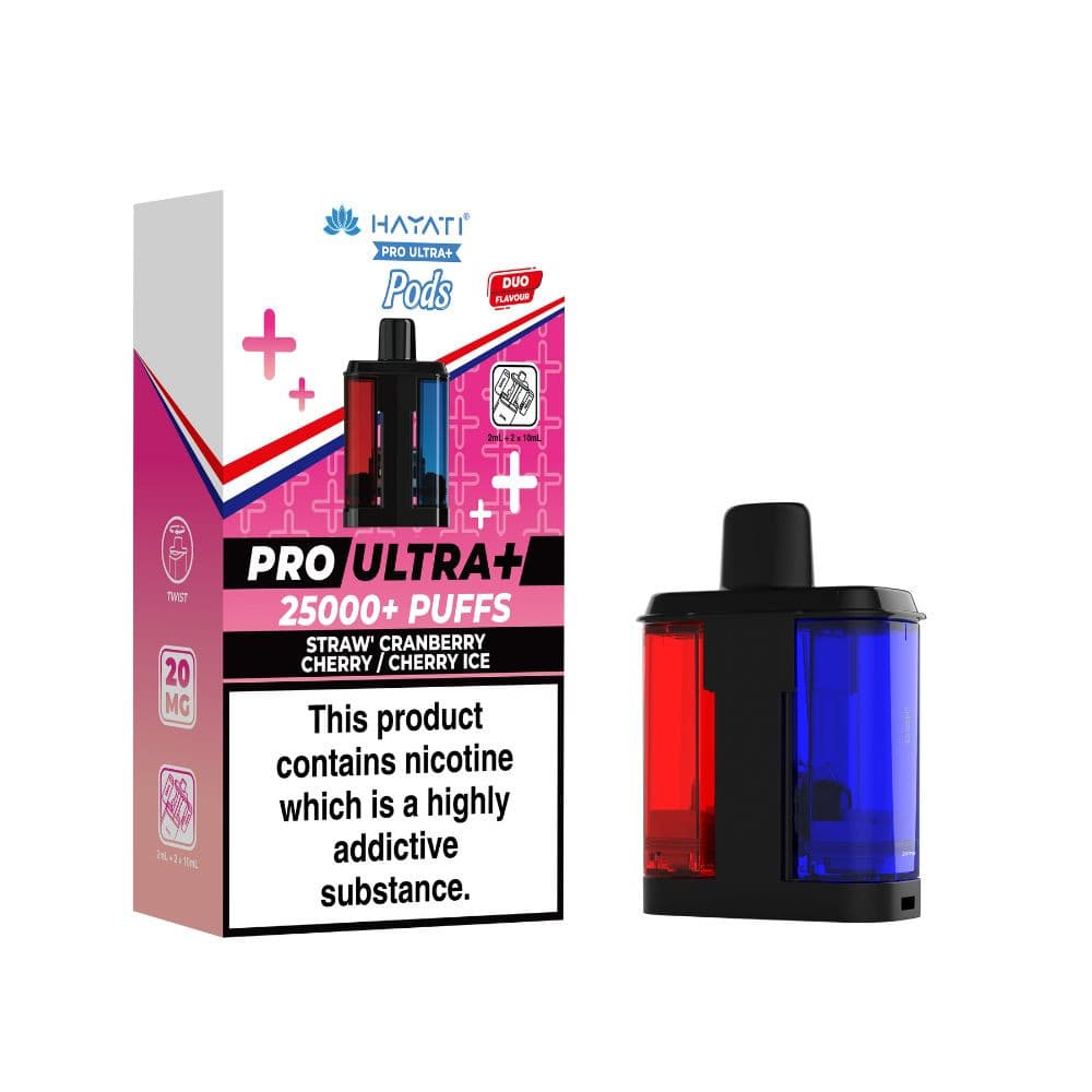  Strawberry Cranberry Cherry / Cherry Ice Hayati Pro Ultra Plus 25K Refill Pods