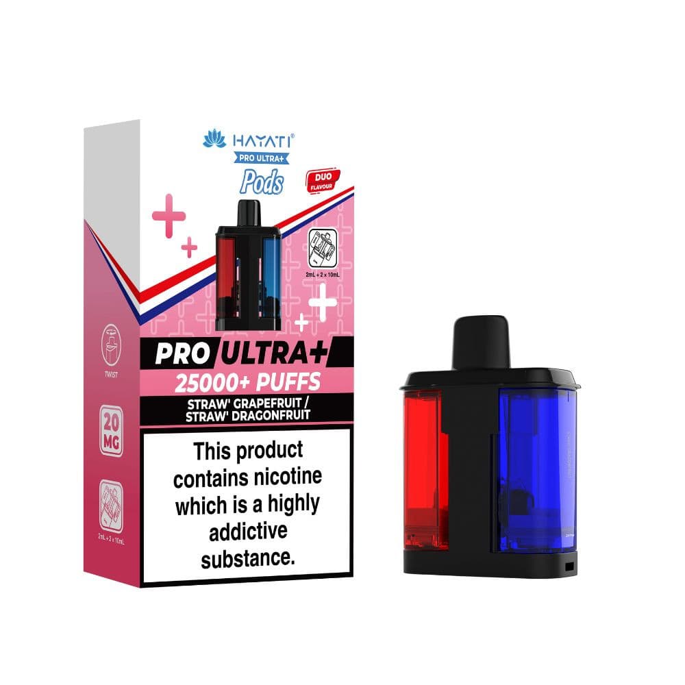  Strawberry Grapefruit / Strawberry Dragonfruit Hayati Pro Ultra Plus 25K Refill Pods