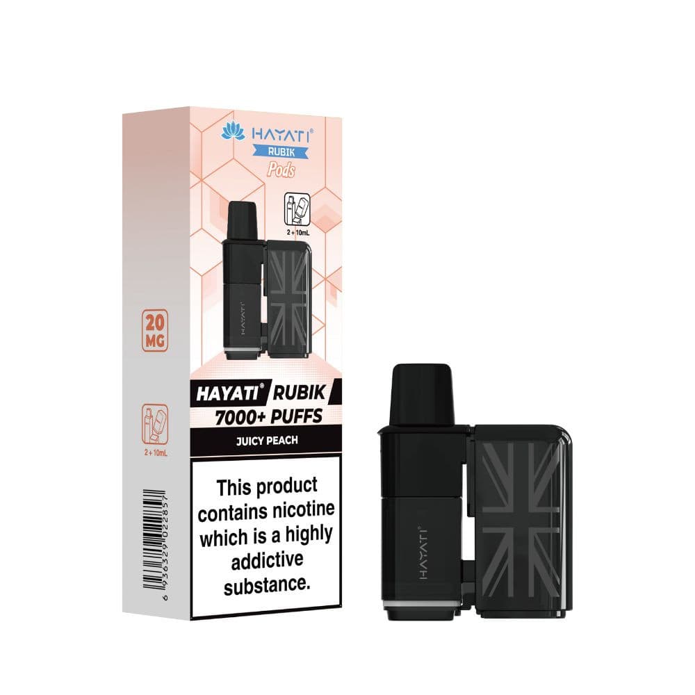  Juicy Peach Hayati Rubik 7000 Refill Pods