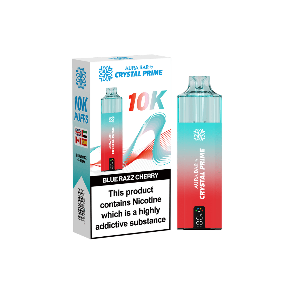  Blue Razz Cherry Crystal Prime Aura Bar 10K
