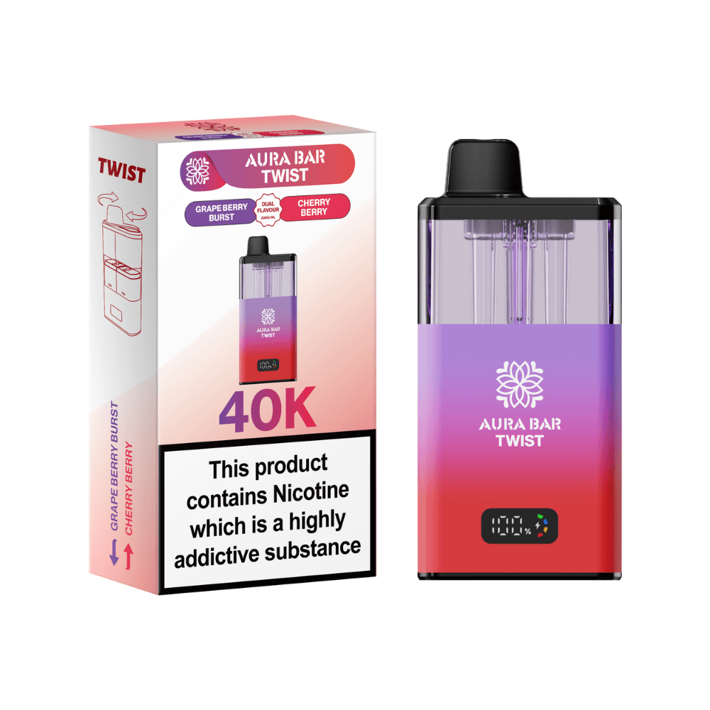  Grape Berry Burst / Cherry Berry Crystal Prime Aura Bar Twist 40K