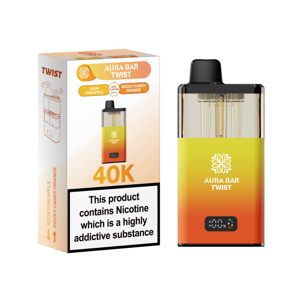  Sour Pineapple / Rocky Candy Orange Crystal Prime Aura Bar Twist 40K