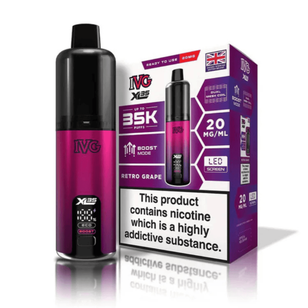  Retro Grape IVG XL 35K Vape Kit