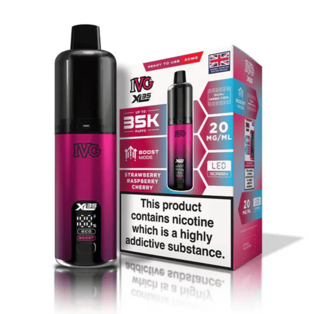  Strawberry Raspberry Cherry Ice IVG XL 35K Vape Kit