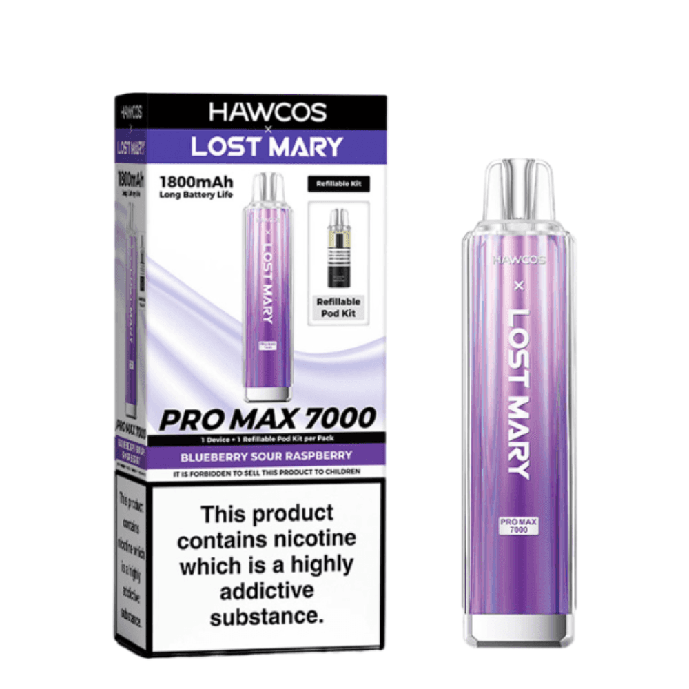  Blueberry Sour Raspberry Hawcos x Lost Mary Pro Max 7000