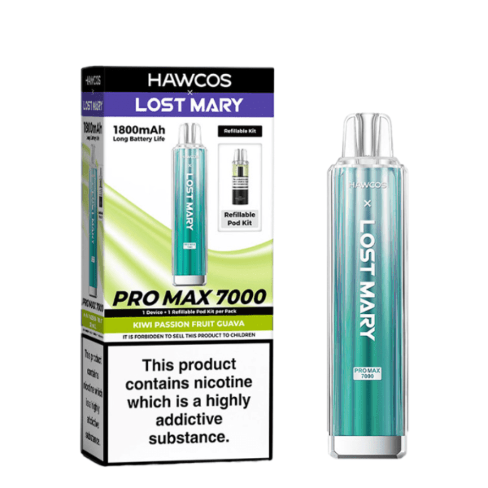  Kiwi Passion Fruit Guava Hawcos x Lost Mary Pro Max 7000