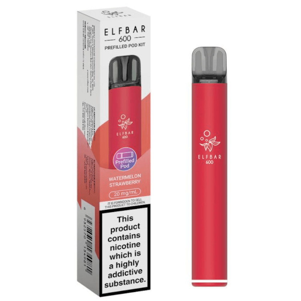  Watermelon Strawberry Elf Bar 600 Vape Kit