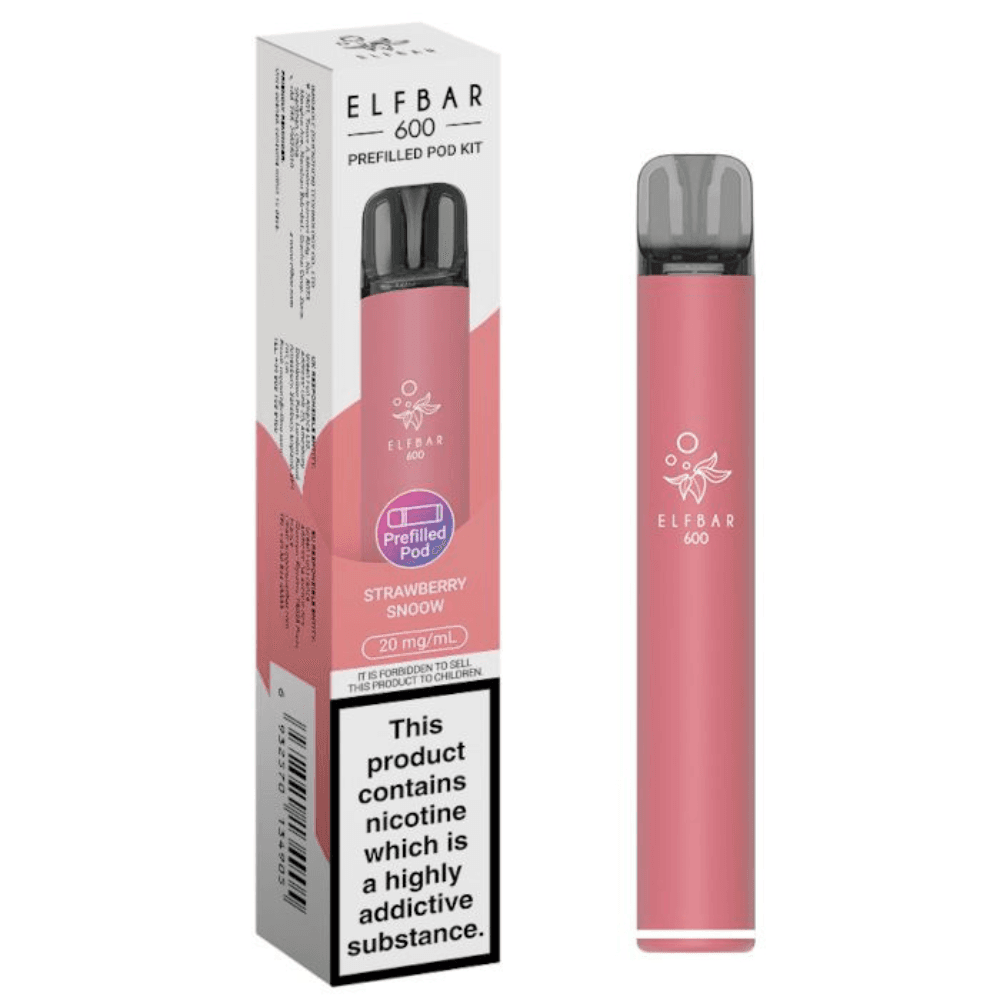  Strawberry Snow Elf Bar 600 Vape Kit