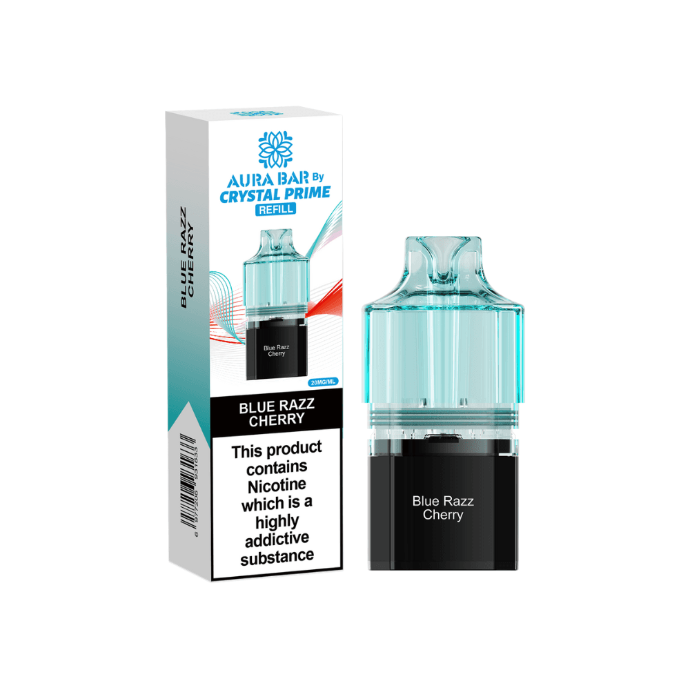  Blue Razz Cherry Crystal Prime Aura Bar 10k Pods