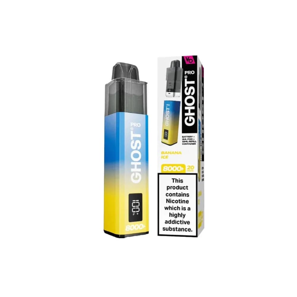  Banana Ice Vapes Bar Ghost Pro 8000