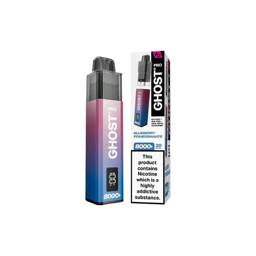  Blueberry Pomegranate Vapes Bar Ghost Pro 8000