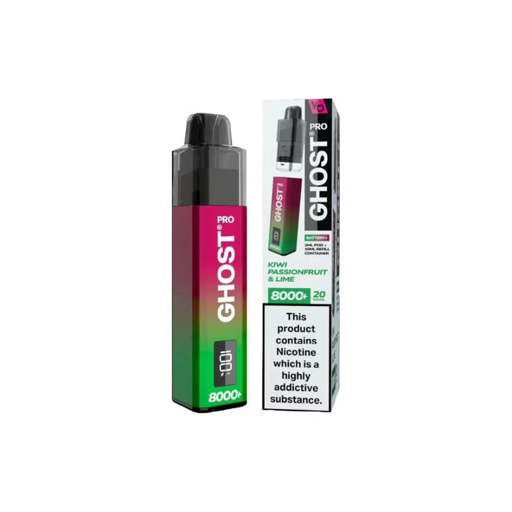  Kiwi Passionfruit & Lime Vapes Bar Ghost Pro 8000
