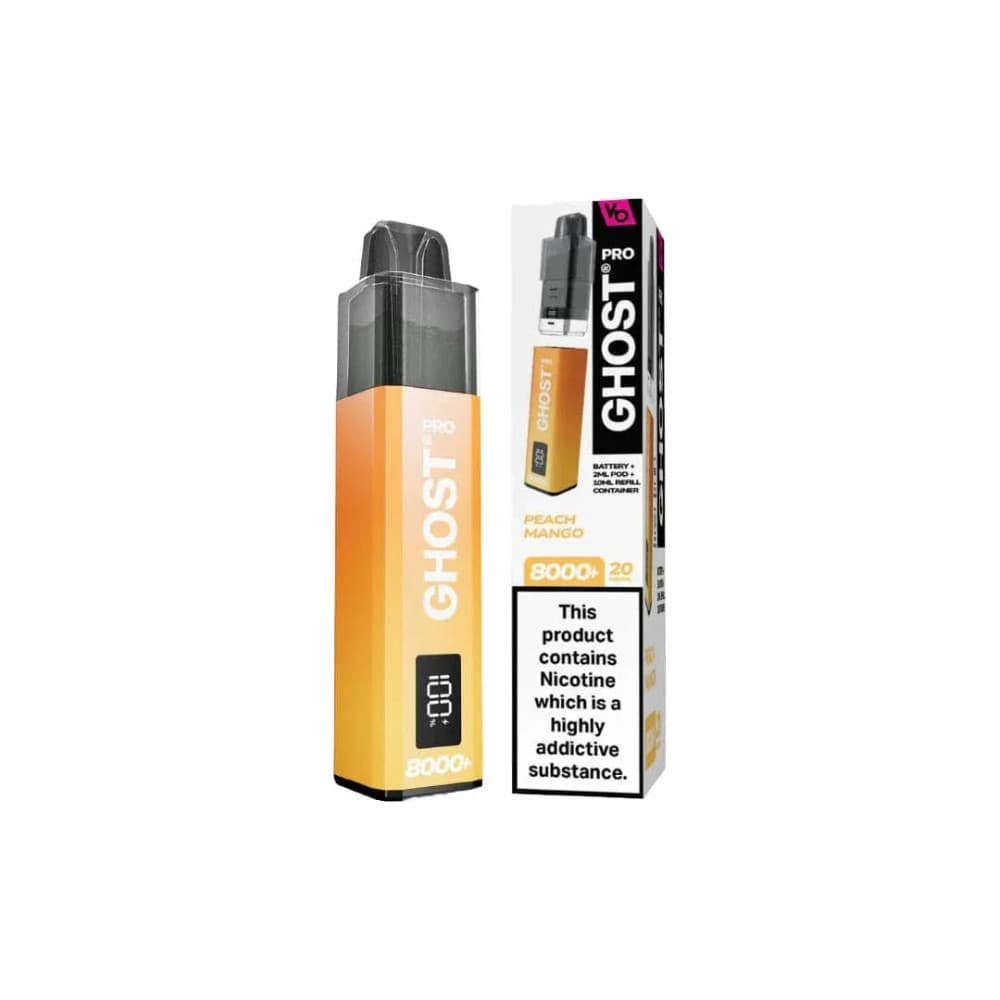  Peach Mango Vapes Bar Ghost Pro 8000