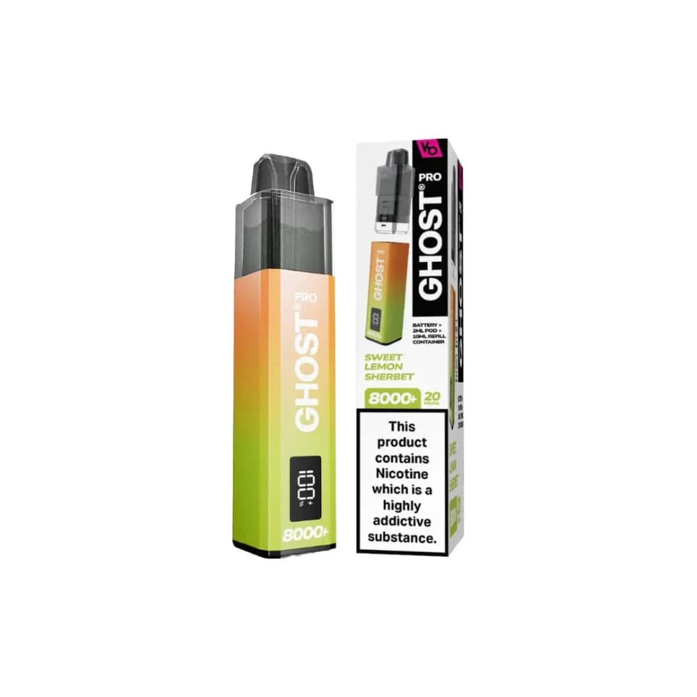  Sweet Lemon Sherbet Vapes Bar Ghost Pro 8000