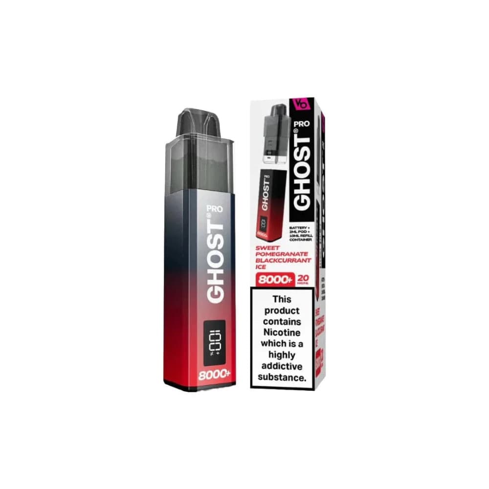 Sweet Pomegranate Blackcurrant Ice Vapes Bar Ghost Pro 8000