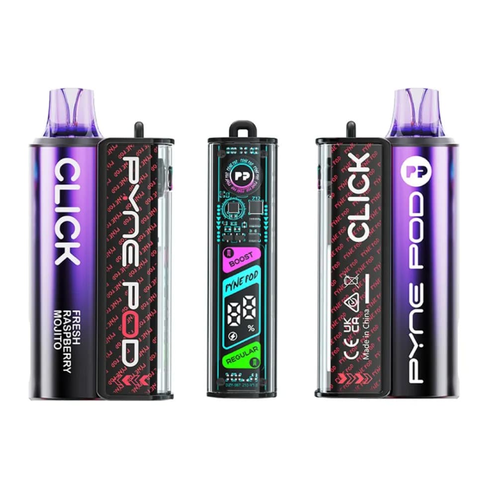  Fresh Raspberry Mojito Pyne Pod Click 10k Vape Kit