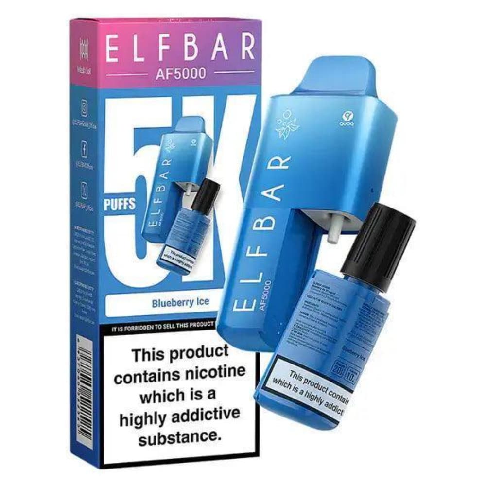  Blueberry Ice Elf Bar Af5000 Prefilled Vape Kit