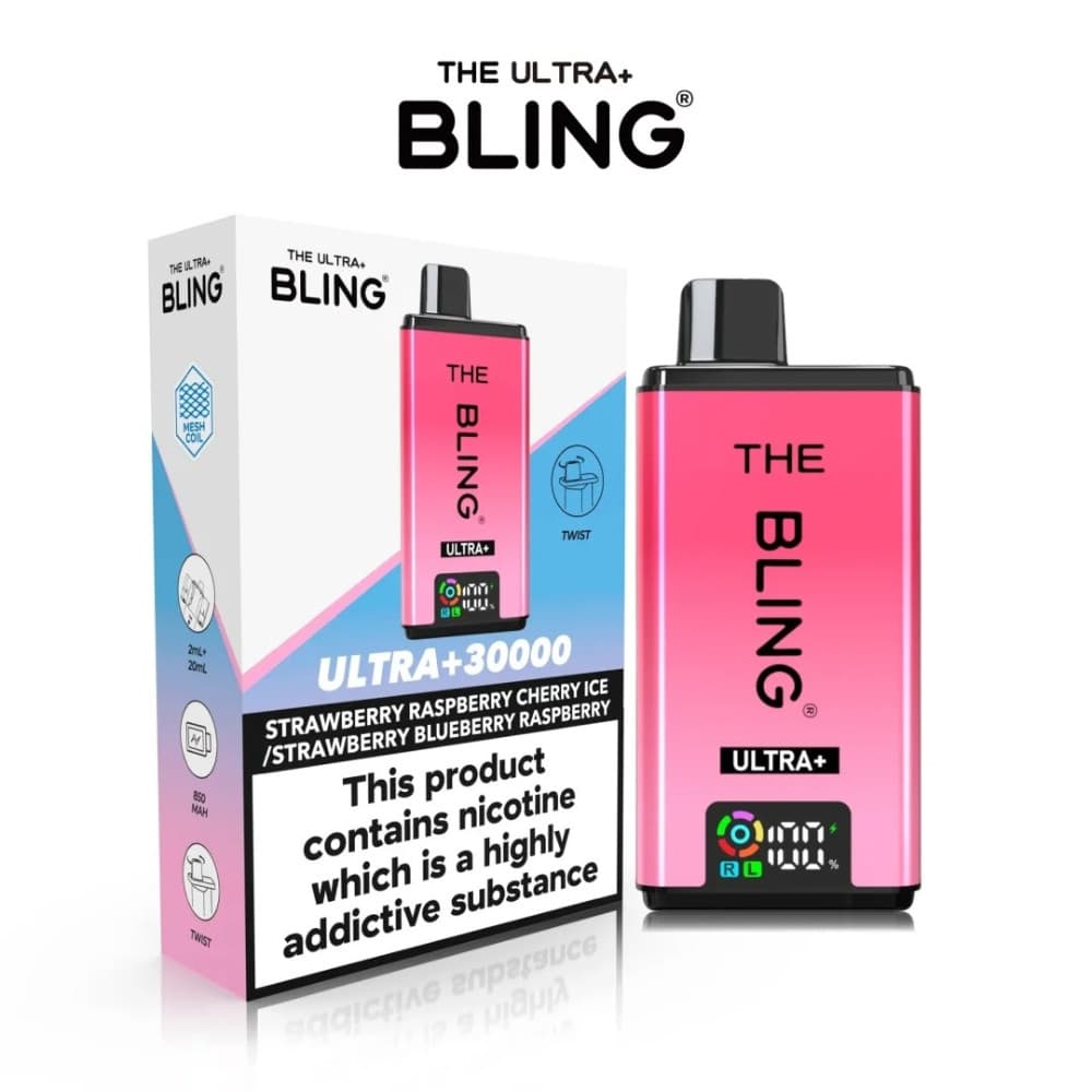  Strawberry Raspberry Cherry Ice / Strawberry Blueberry Raspberry The Crystal Bling Ultra Plus 30K